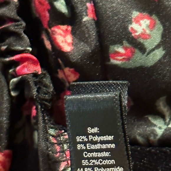 EUC, FOR LOVE & LEMONS, XSm, Black & Pink floral dress, Gorgeous! Corset look. - Picture 13 of 14